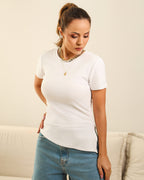 Blusa Drapeada Assimétrica