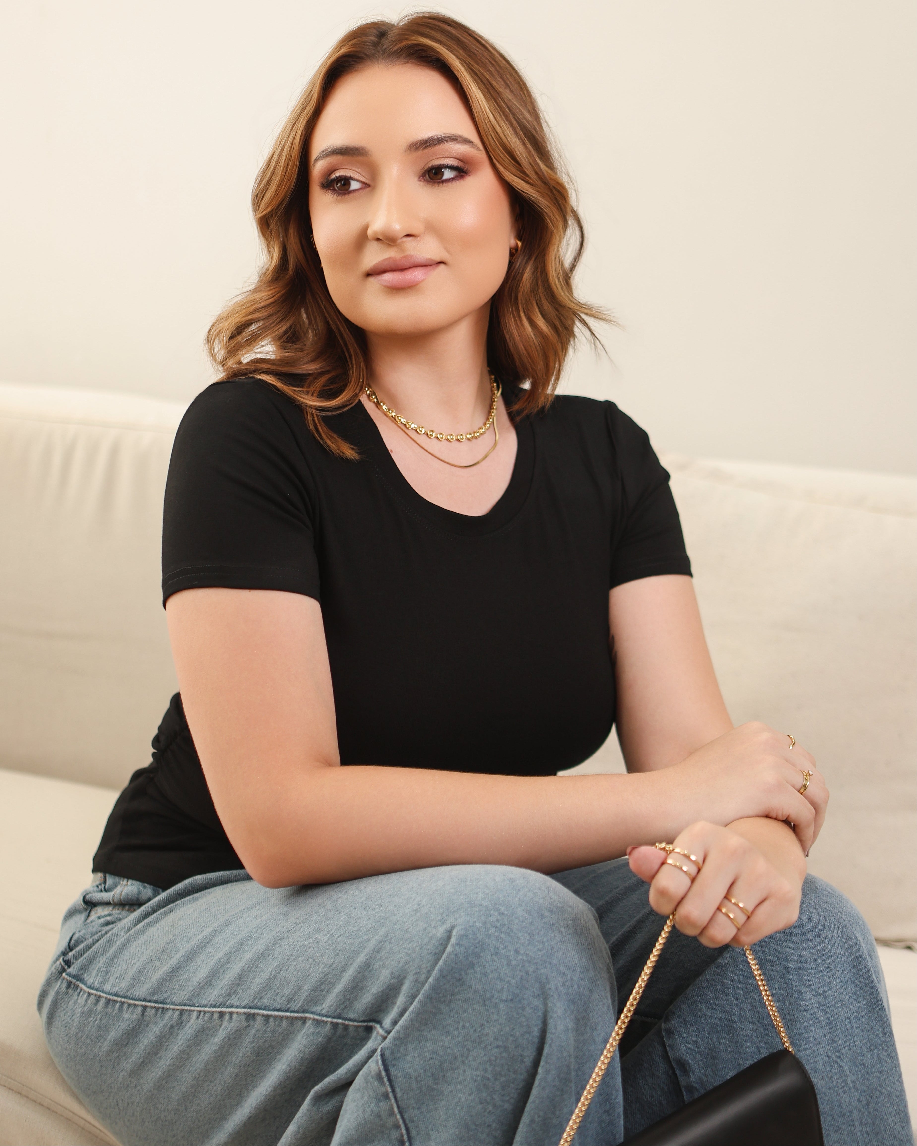 Blusa Drapeada Assimétrica