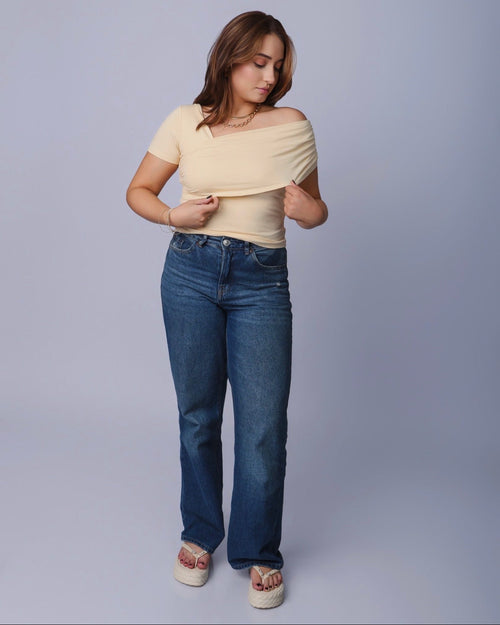 Blusa Assimétrica Drapeada