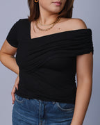 Blusa Assimétrica Drapeada