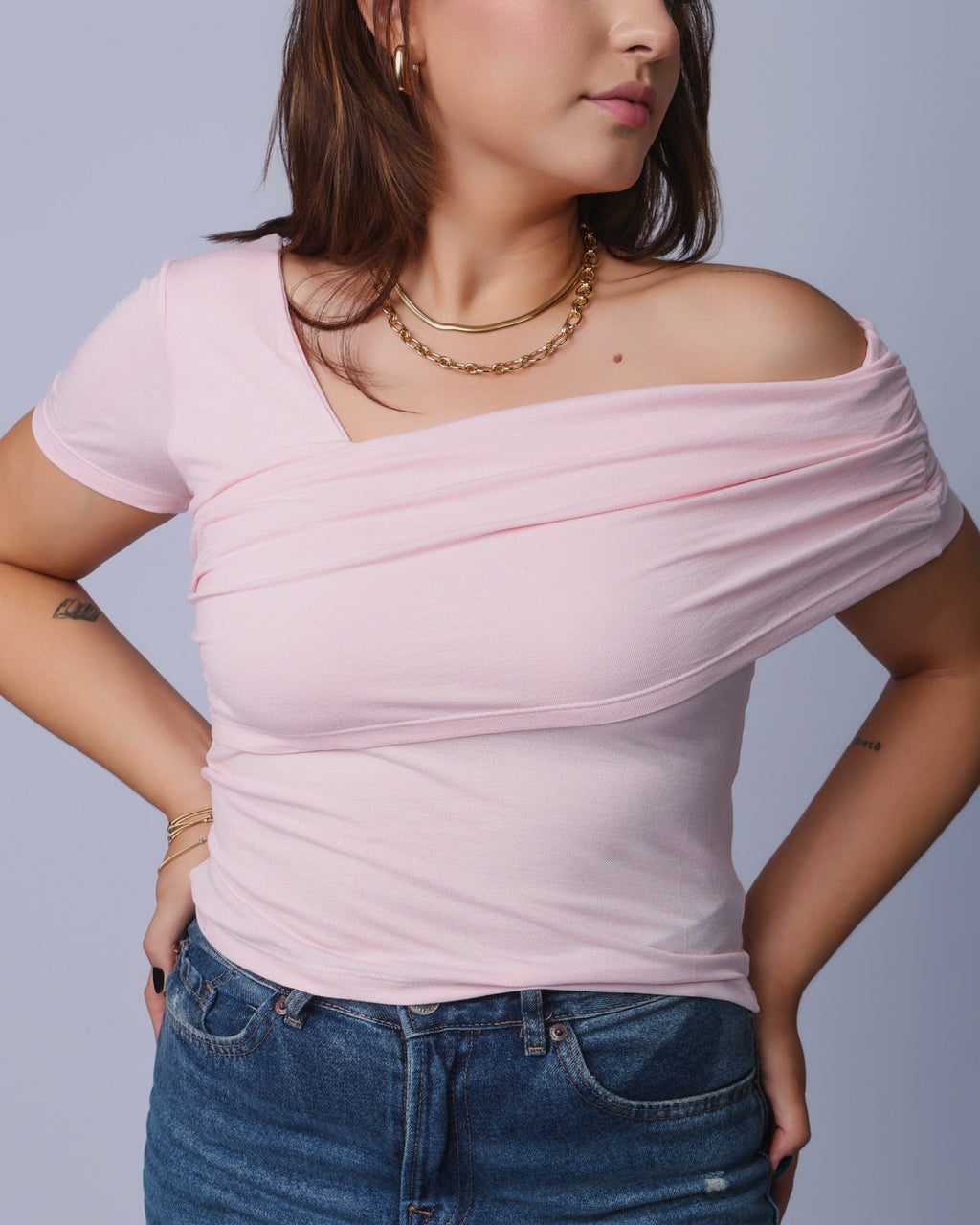 Blusa Assimétrica Drapeada