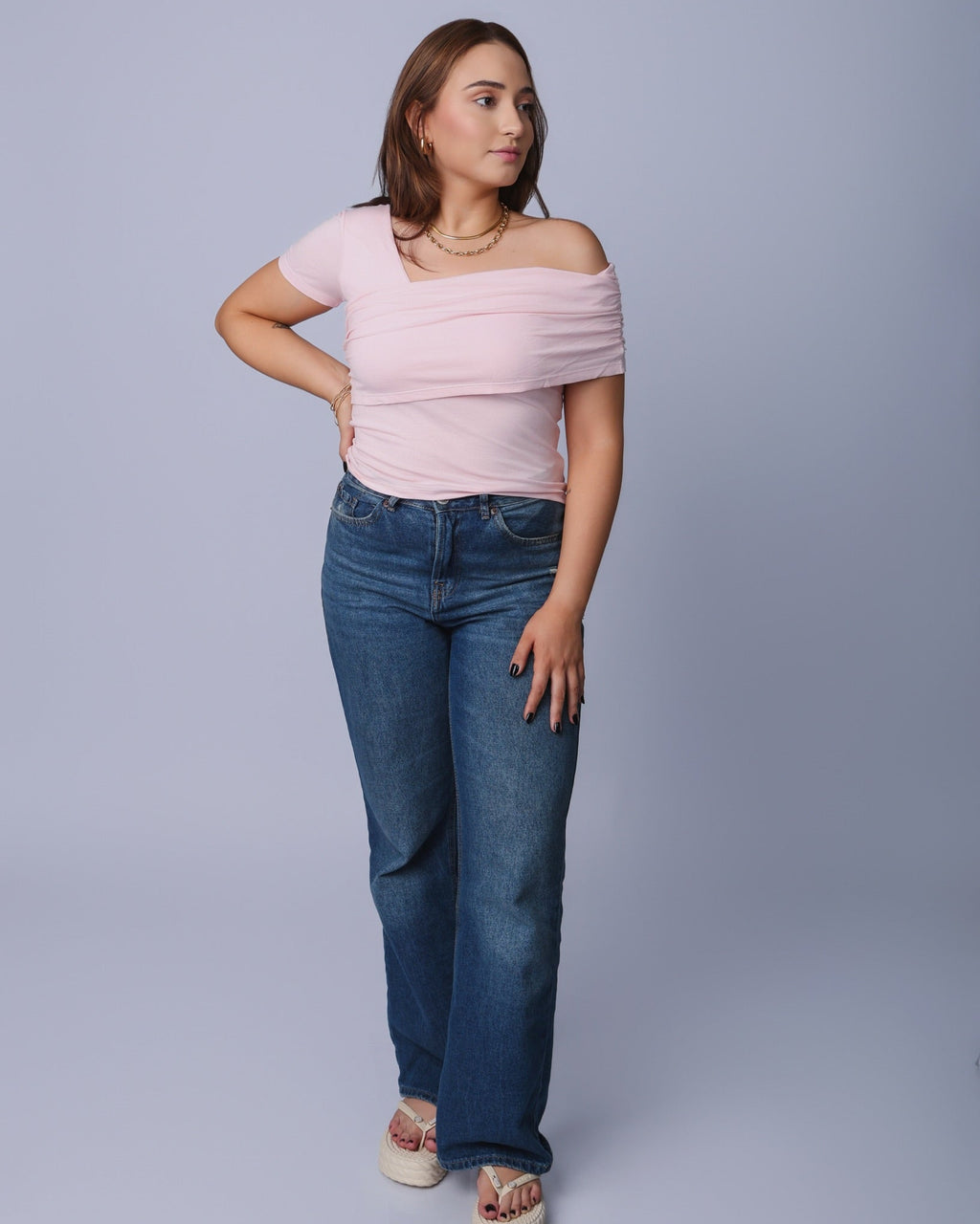 Blusa Assimétrica Drapeada